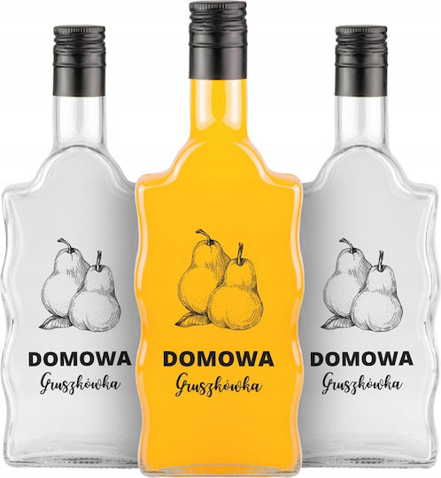 10x Sticle Fala 500ml Imprimare Legume De Casă Pară