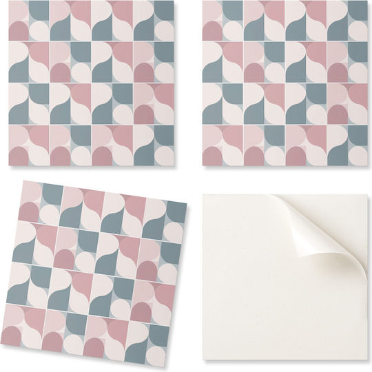 Self Adhesive Graphic Decoration Office Or Study Abstract Geometric Design 4x50x50 Pieces