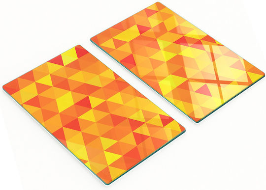 Tulup Σετ Επιφάνεια Κοπής Γυάλινη Κίτρινη 52x30cm 2τμχ