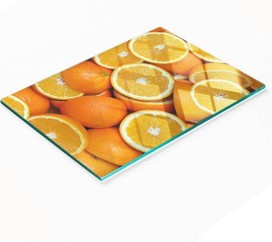 Tulup Επιφάνεια Κοπής Γυάλινη Πορτοκαλί 80x52cm