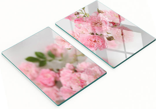 Tulup Schneidebretter Set Glas Rosa 52x40cm 2 Stück