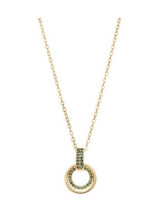 Senza Double Necklace Made of Gold Plated Silver