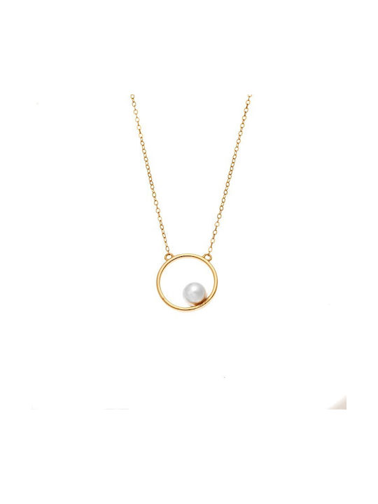 Senza Necklace From Gold Plated Silver With Pearls