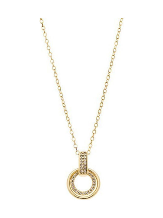 Senza Double Necklace Made of Gold Plated Silver