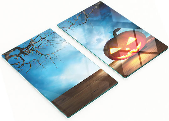 Tulup Set Blue Glass Chopping Board 52x30cm 2 Pieces