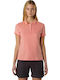 Women's Sports Polo Blouse Short Sleeve Coral
