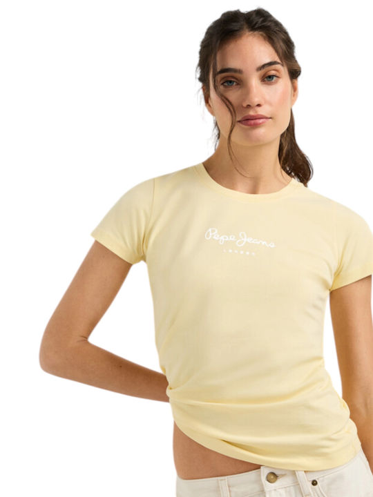Pepe Jeans New Virginia Γυναικείο T-shirt Κίτρινο