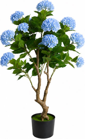 Изкуствена Хортензия В Светлосиня Саксия 140см 87222-3
