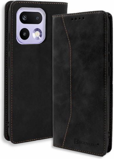 Bodycell Buchhülle Synthetisches Leder Für Realme 16 Pro Schwarze