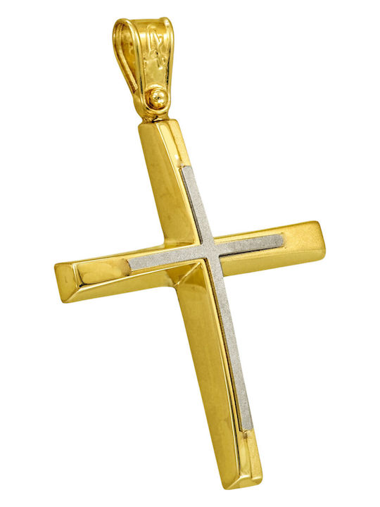 Senzio Belibasakis Male Gold Cross 14K with Chain