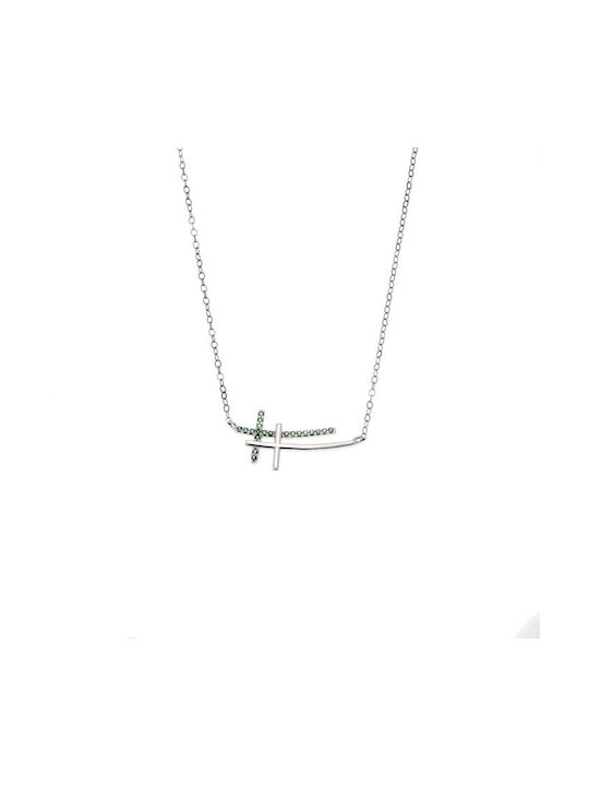 Senza Women's Cross from Silver with Chain