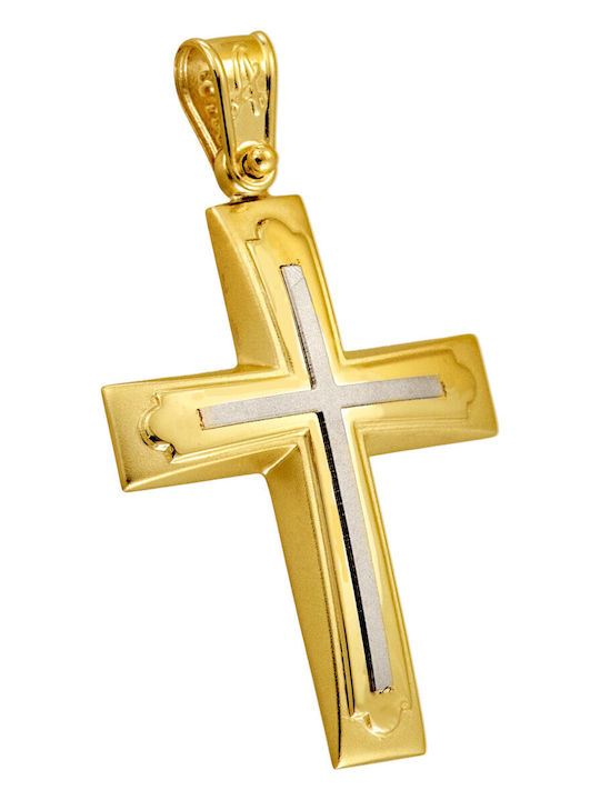 Senzio Belibasakis Men's Gold Cross 14K with Chain