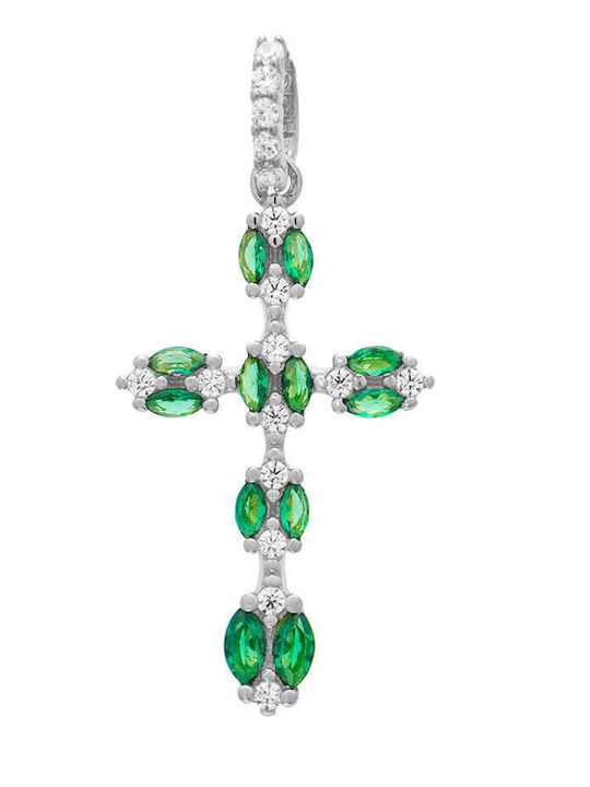 Papoulidis Jewellery Women's Silver Cross with Chain