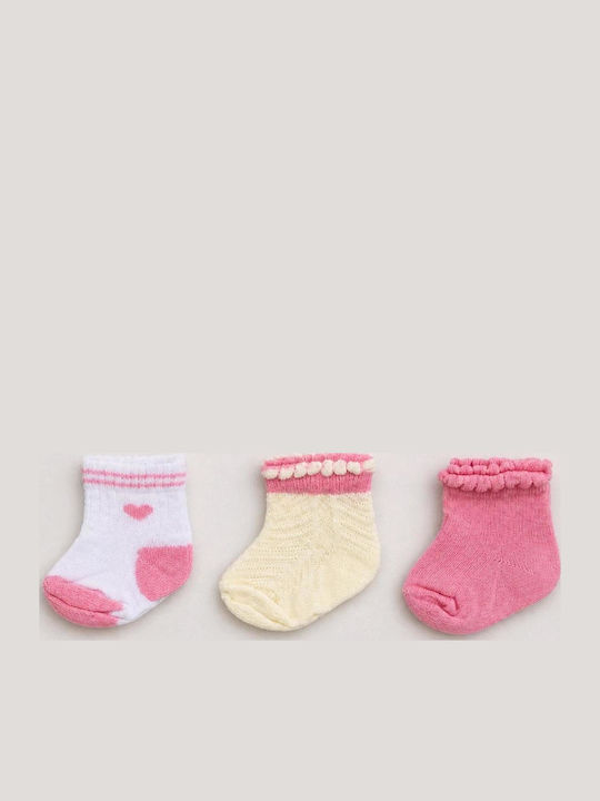 Findik Bebe Kindersocken Rosa 3er-Pack