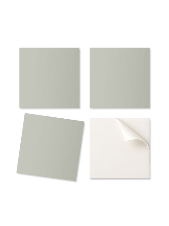 Set Vinyl Fliesen Druck Schlafzimmer Dekoration Grau-Grün 20x20x20 Stück