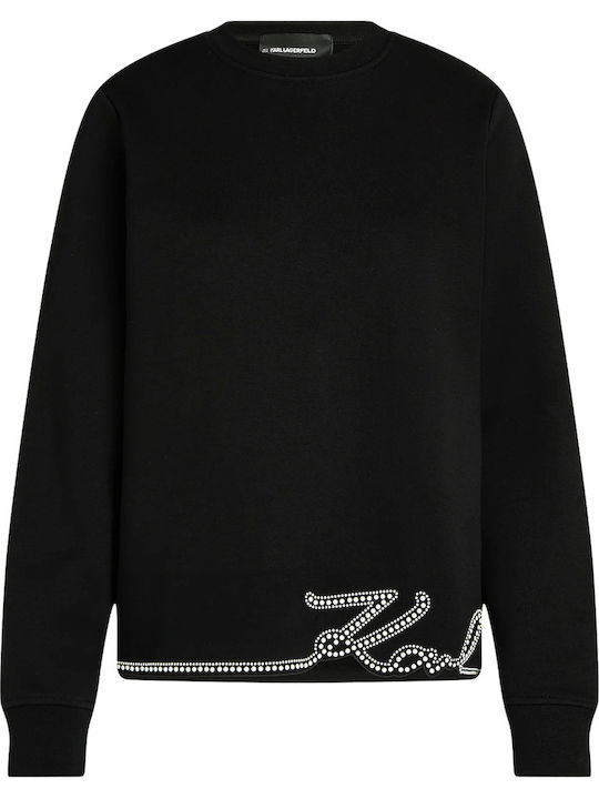 Karl Lagerfeld Women's Hooded Sweatshirt Black