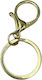 Gold Ring Keychain Hook Metallic Construction Component 50 Pieces 2.8x6.5cm M050ch Riniotis Rin-m050ch