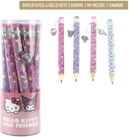 Hello Kitty Разнообразни Големи Моливи 12 Бройки