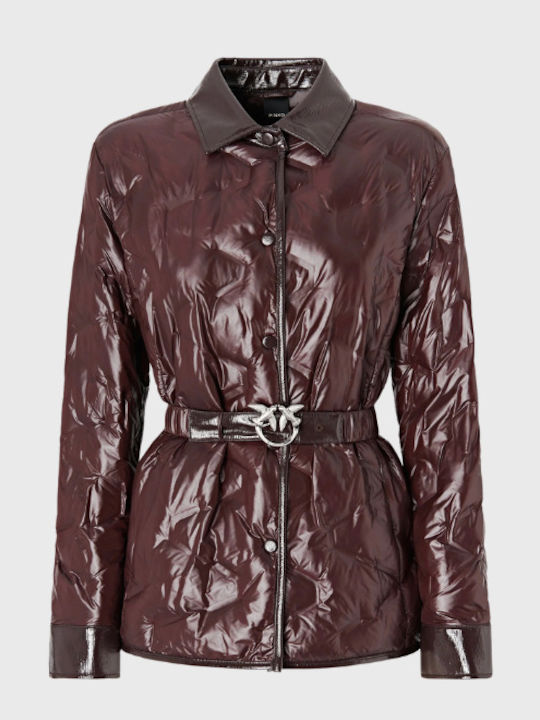 Damen Puffer Jacken für Winter Braun
