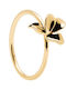 P D Paola Damentlicher Ring mit Zirkon aus vergoldetem Silber