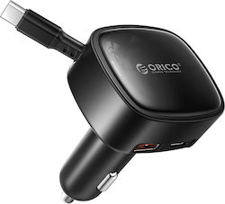 Orico Fc-66-1a2c Încărcător Auto cu Porturi 1xUSB-A 1xType-C și Cablu Type-C