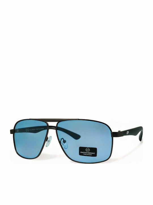 Riverio Unisex Sunglasses With Light Blue Metallic Frame And Light Blue Polarized Lens RVPH-605242-3