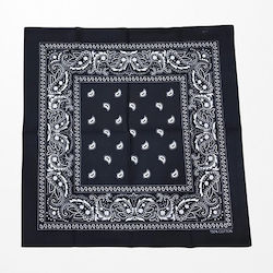 Bandana Paisley Black 70x70cm 13299-blk