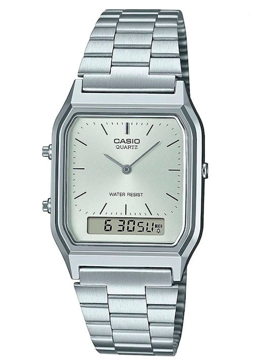 Casio Αναλογικό/Ψηφιακό Ανδρικό Ρολόι 38.8mm Μπ...