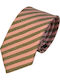 Makis Tselios Fashion Men's Silk Printed Tie in Brown Color