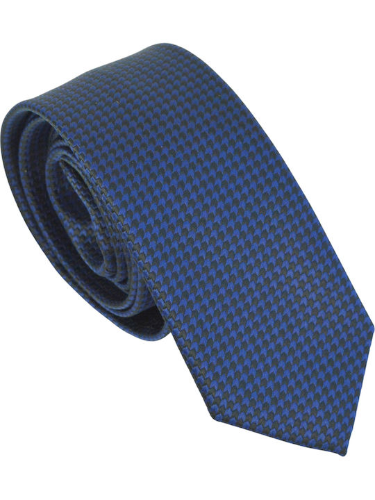 Men's Silk Tie Printed Pattern In Blue Color