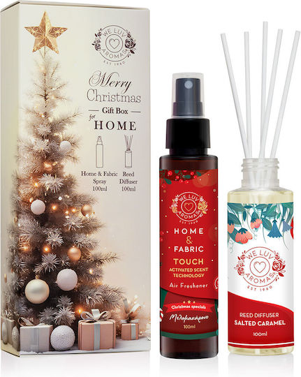 Christmas Gift Box Μελομακάρονο & Salted Caramel – Spray Αρωματικό Sticks