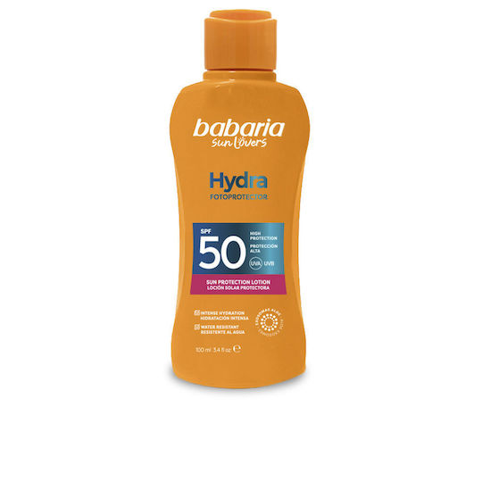 Babaria Hydra Fotoprotector Loțiune Solară Waterproof Pentru Corp SPF50+ 100ml