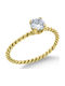 Ortaxidis Inel Din Aur 14 Carate Cu Zircon