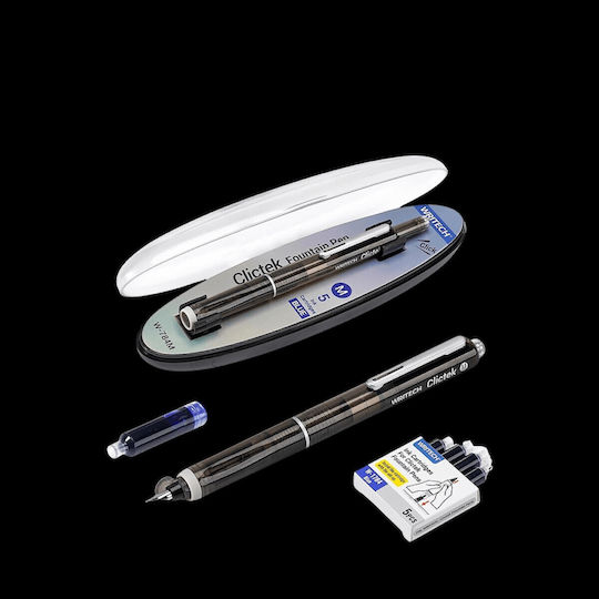 Писалка Medium 0.8mm Червена с Червено Мастило и с 2 Резервни Накрайника