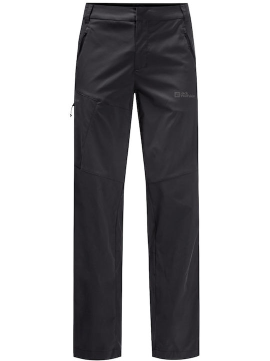 Jack Wolfskin Pantaloni Lungi de Drumeție Pentru Bărbați Negru