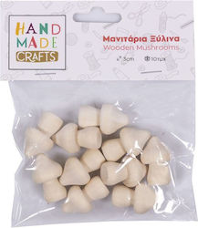 Hand Made Crafts Wooden Mushrooms 3cm 10 Pieces