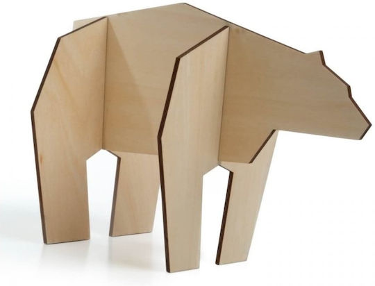 Wooden Floor Decoration Nordic Large Bear 48 X 30 X 23 Cm Qualy