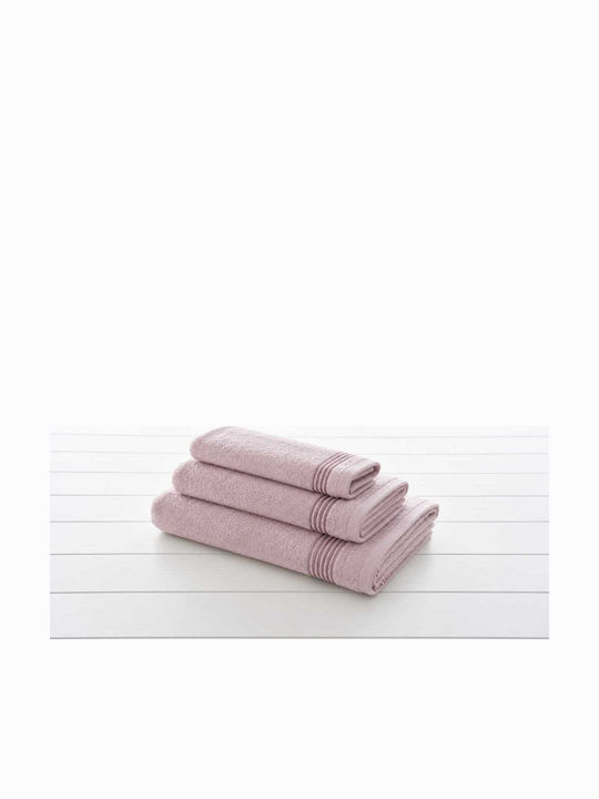 Vesta Home Set of Bath Towels 3 pcs Mara Dusty Rose Weight 480gr/m²