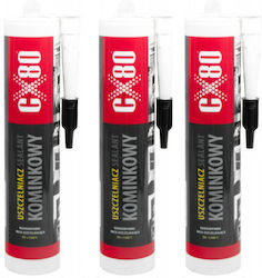 Cx80 Fireplace Sealant Fireproof Sealant Fireplace Stove 300ml X3