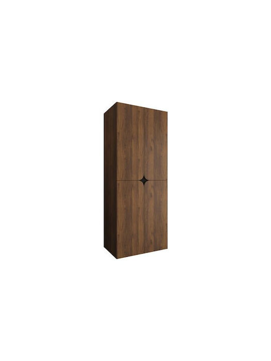 Hartford 644 Double Door Wardrobe with Mirror Walnut 80x50x203cm