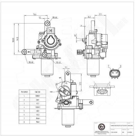 Supapă de turbocompresor Toyota Hilux Land Cruiser Prado 1720130100