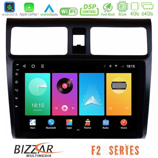 Bizzar Car Audio System for Suzuki Swift 2005-2010 (Bluetooth/USB/WiFi/GPS/Apple CarPlay/Android Auto) with 10" Touch Screen