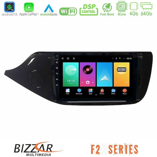 Bizzar Автомобилна Аудио Система За Kia Ceed 2013-2017 (Bluetooth/USB/Вграден Wi-Fi/GPS/Apple CarPlay/Android Auto) С Touch Screen 9"