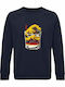 Sweatshirt Organic Unisex " Great Wave Whiskey Japan Fanart " French Navy