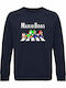 Sweatshirt Organic Unisex " Mario Bros Super Mario Characters On Abbey Road " French Navy