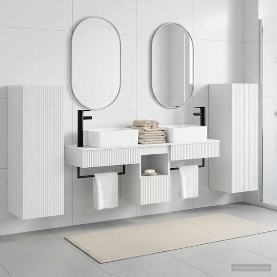 vidaXL Πάγκος χωρίς Νιπτήρα Μ33xΒ34.5xΥ100cm Λευκό