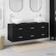 vidaXL Dulap de baie fără lavoar L49.5xA41xÎ64.5cm Stejar Negru