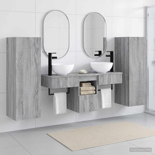 vidaXL Πάγκος χωρίς Νιπτήρα Μ33xΒ34.5xΥ100cm Γκρι Sonoma