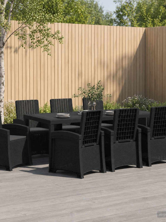 Set Sala De Mese Pentru Exterior 9 Piese Vidaxl...