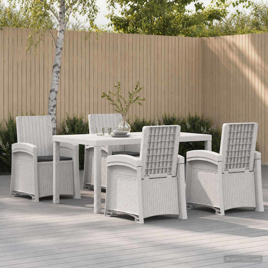 Garden & Outdoor Furniture Set 5 Pieces Vidaxl with Pillows